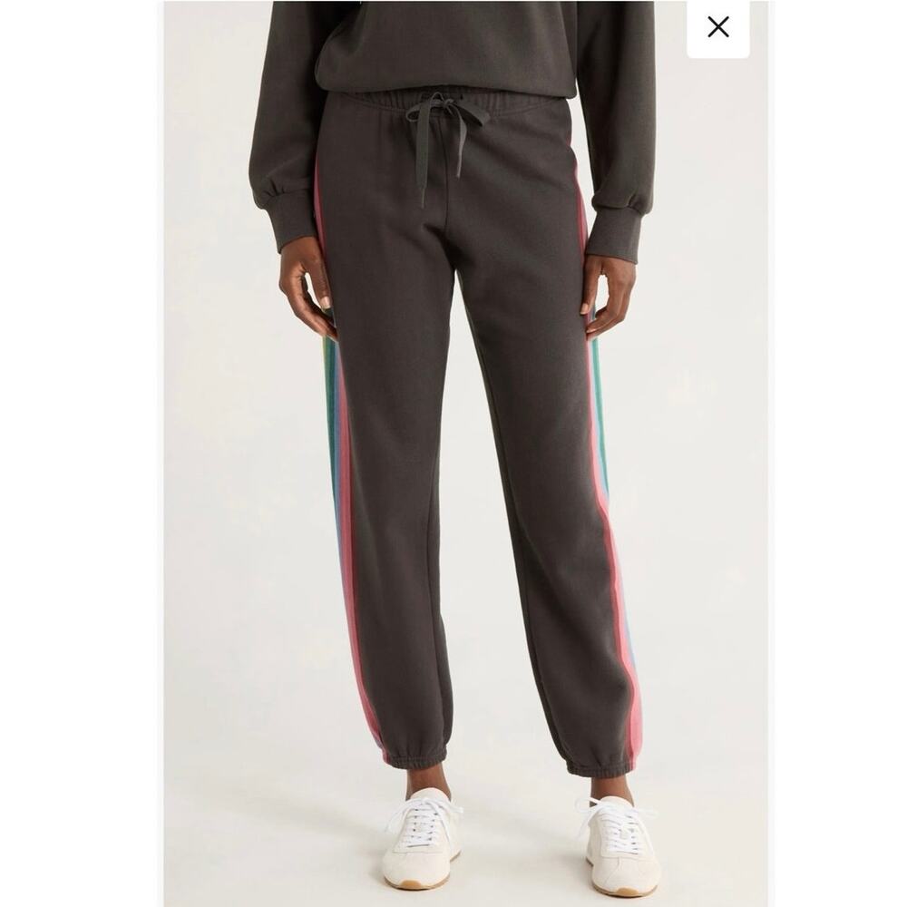 NWOT Marine Layer Cloud Nine Cotton Blend Fleece Joggers in Faded Black SZ S